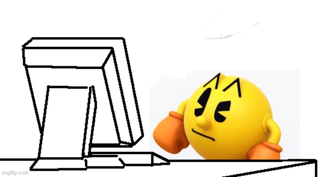 Pac-Man confused | image tagged in pac-man confused | made w/ Imgflip meme maker