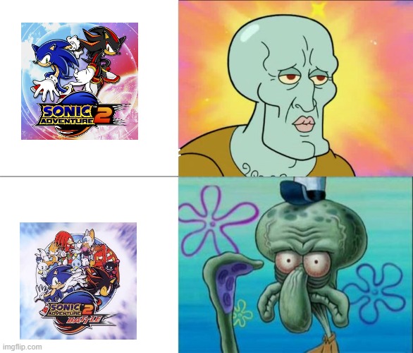 Handsome Squidward vs Ugly Squidward | image tagged in handsome squidward vs ugly squidward | made w/ Imgflip meme maker