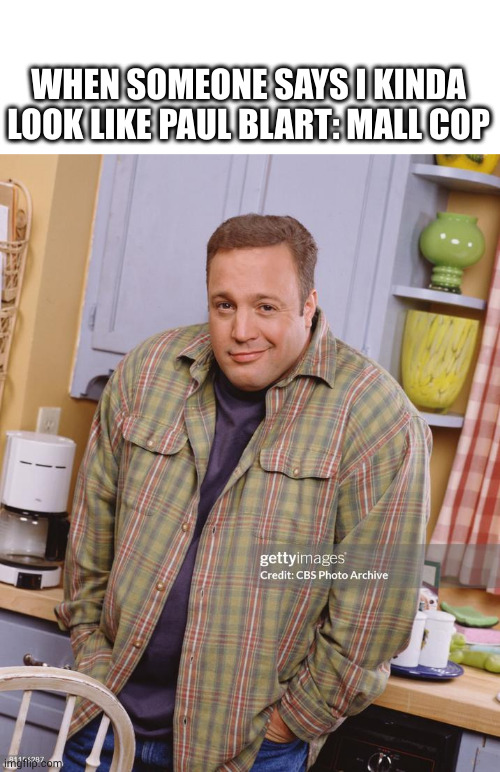 Kevin James Shrugging | WHEN SOMEONE SAYS I KINDA LOOK LIKE PAUL BLART: MALL COP | image tagged in kevin james shrugging | made w/ Imgflip meme maker