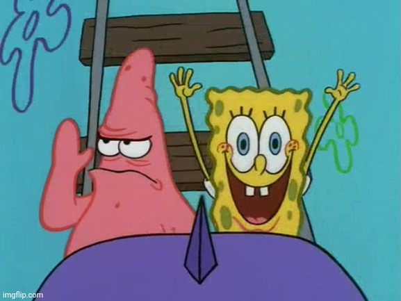 SpongeBob Patrick Valentines Handshake | image tagged in spongebob patrick valentines handshake | made w/ Imgflip meme maker