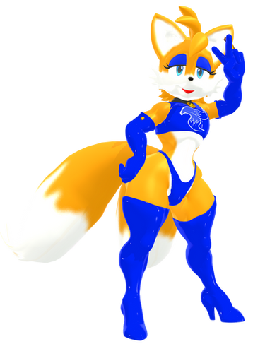 High Quality Km Style Female Tails Blank Meme Template