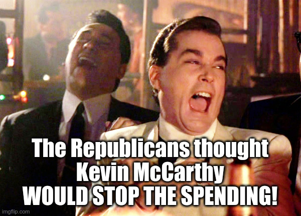 Kevin McCarthy and His 209 New Democrat Friends! | image tagged in kevin mccarthy,budget cuts,government shutdown,democrats,laugh | made w/ Imgflip meme maker