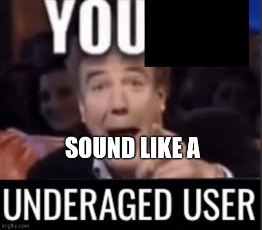 You’re underage user | SOUND LIKE A | image tagged in you re underage user | made w/ Imgflip meme maker