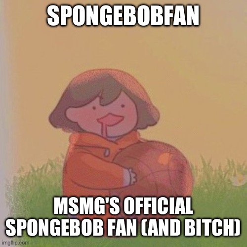 kel. | SPONGEBOBFAN; MSMG'S OFFICIAL SPONGEBOB FAN (AND BITCH) | image tagged in kel | made w/ Imgflip meme maker