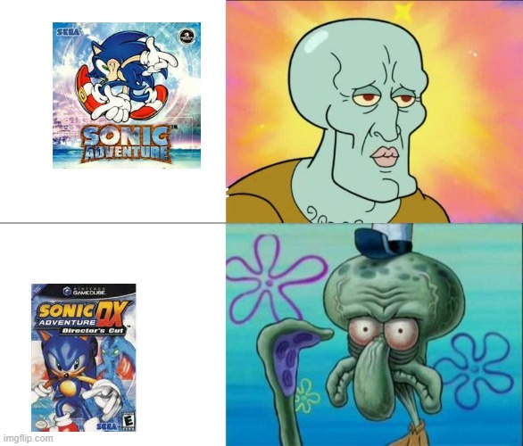 Handsome Squidward vs Ugly Squidward | image tagged in handsome squidward vs ugly squidward | made w/ Imgflip meme maker