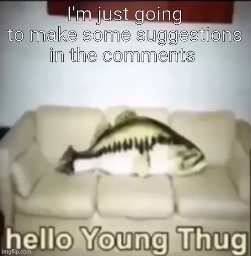If that's fine | I'm just going to make some suggestions in the comments | image tagged in hello young thug | made w/ Imgflip meme maker