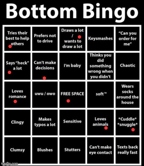 Bottom Bingo | image tagged in bottom bingo | made w/ Imgflip meme maker