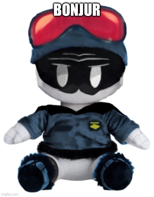 Khan Plushie | BONJUR | image tagged in khan plushie | made w/ Imgflip meme maker