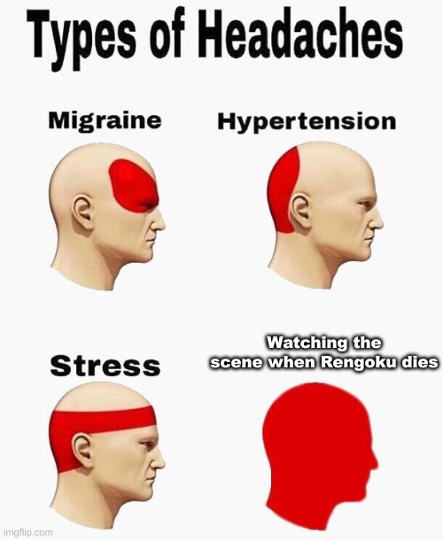 Types Of Headaches | Watching the scene when Rengoku dies | image tagged in types of headaches | made w/ Imgflip meme maker
