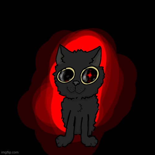 jinx the cat (so silly looking, btw it aint blood just a weird aura) | image tagged in jinx the cat,silly,a,what | made w/ Imgflip meme maker