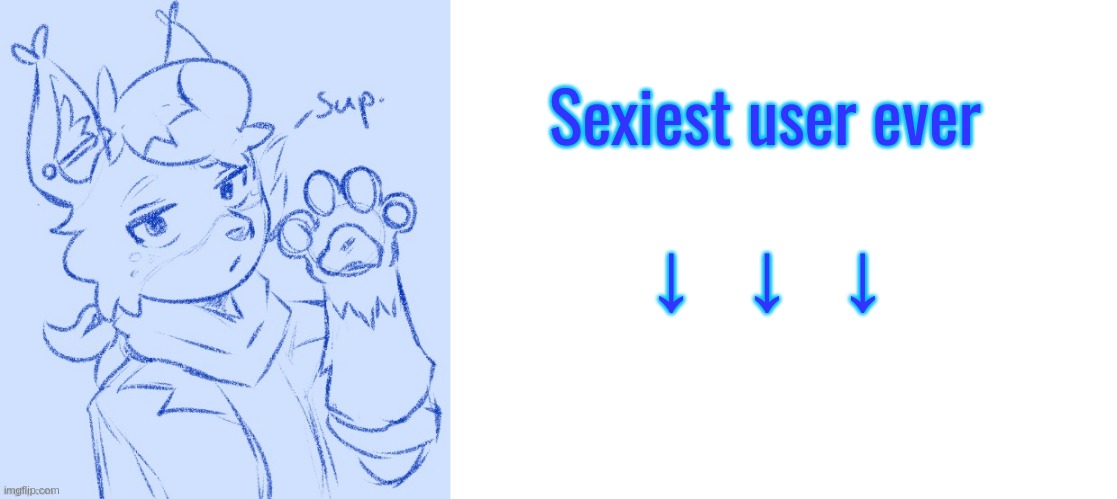 Sexiest user ever; ↓  ↓  ↓ | image tagged in blank white template | made w/ Imgflip meme maker