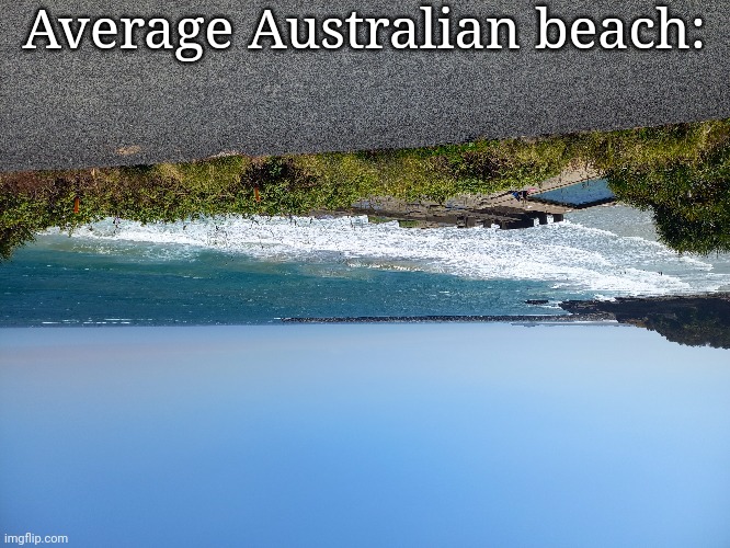 Average Australian beach: | image tagged in frost | made w/ Imgflip meme maker