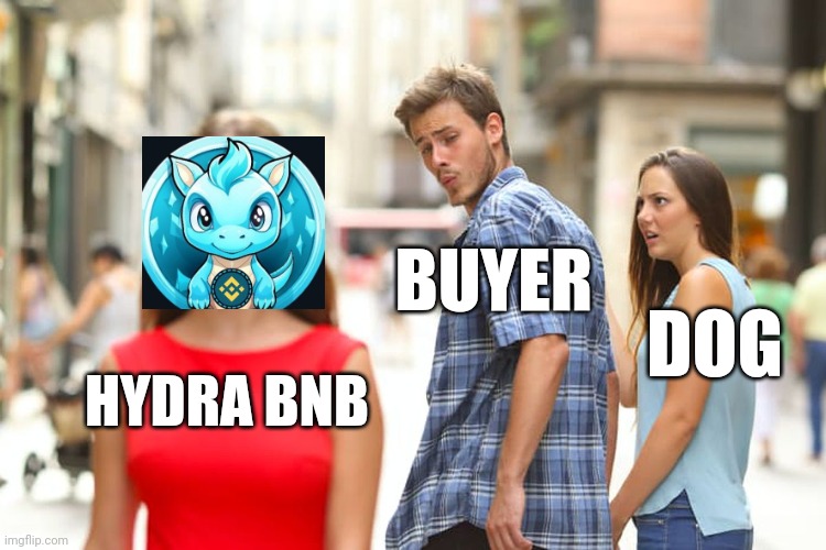 Distracted Boyfriend Meme | BUYER; DOG; HYDRA BNB | image tagged in memes,distracted boyfriend | made w/ Imgflip meme maker