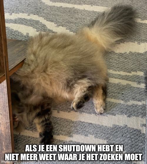 ALS JE EEN SHUTDOWN HEBT EN NIET MEER WEET WAAR JE HET ZOEKEN MOET | made w/ Imgflip meme maker