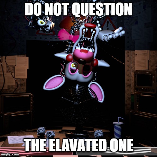 THE ELAVATED ONE | DO NOT QUESTION; THE ELAVATED ONE | image tagged in fnaf2 | made w/ Imgflip meme maker