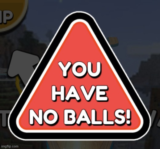 You have no balls | image tagged in you have no balls | made w/ Imgflip meme maker