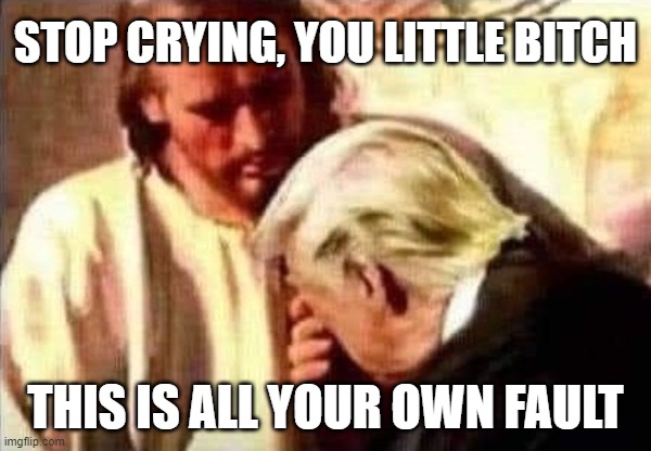 praise the lort... | STOP CRYING, YOU LITTLE BITCH; THIS IS ALL YOUR OWN FAULT | image tagged in crying,little,bitch | made w/ Imgflip meme maker