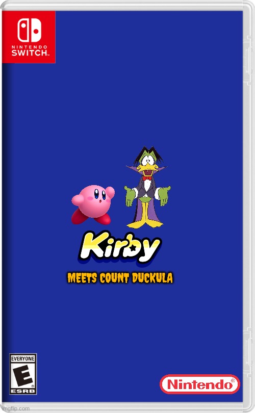 if nintendo made more halloween related games part 3 | MEETS COUNT DUCKULA | image tagged in nintendo switch,kirby,halloween,fake,crossover | made w/ Imgflip meme maker