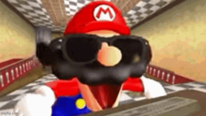 cool mario | image tagged in cool mario | made w/ Imgflip meme maker