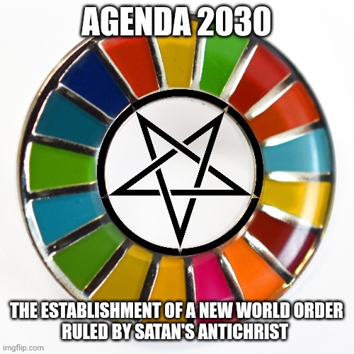 agenda 2030 | AGENDA 2030; THE ESTABLISHMENT OF A NEW WORLD ORDER
RULED BY SATAN'S ANTICHRIST | image tagged in new world order | made w/ Imgflip meme maker