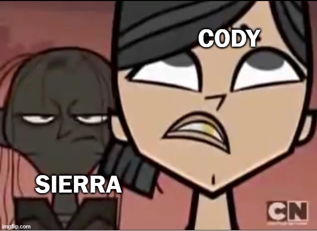 its true! | CODY; SIERRA | image tagged in zeke behind heather | made w/ Imgflip meme maker