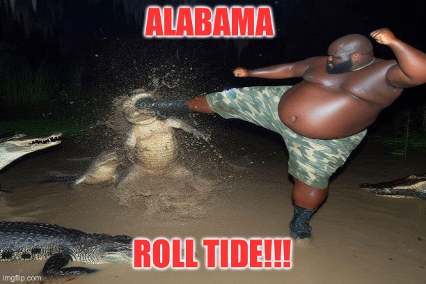 Alabama Roll Tide | ALABAMA; ROLL TIDE!!! | image tagged in jokes,sports fans,alabama football | made w/ Imgflip meme maker