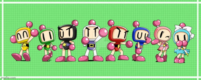 Bomberman Bros in Classic style (Art by spider-kay) | made w/ Imgflip meme maker