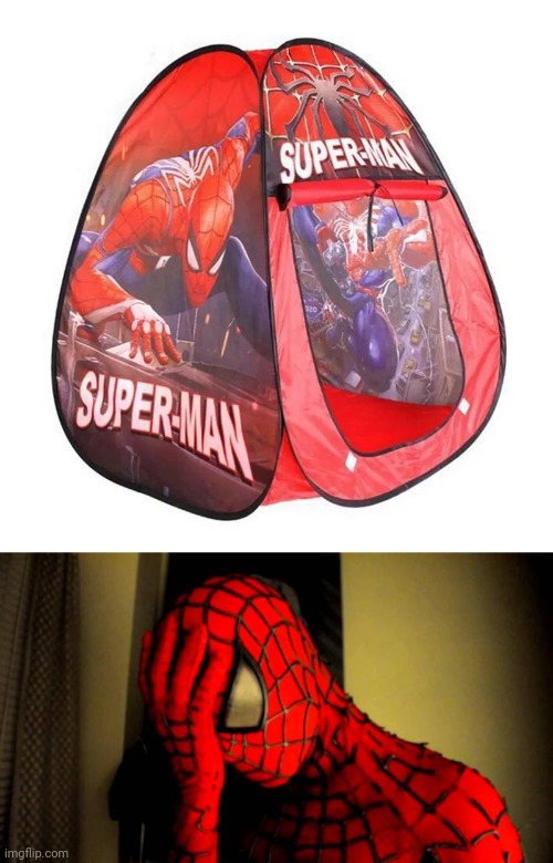 Aw yes, Super-Man | image tagged in spiderman facepalm,you had one job,spiderman,spider-man,superman,memes | made w/ Imgflip meme maker