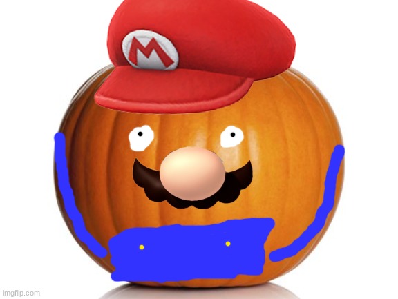 pumpkin mario | image tagged in pumpkin,mario,nintendo,halloween | made w/ Imgflip meme maker