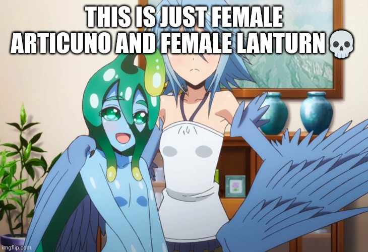 THIS IS JUST FEMALE ARTICUNO AND FEMALE LANTURN💀 | image tagged in papi and suu | made w/ Imgflip meme maker