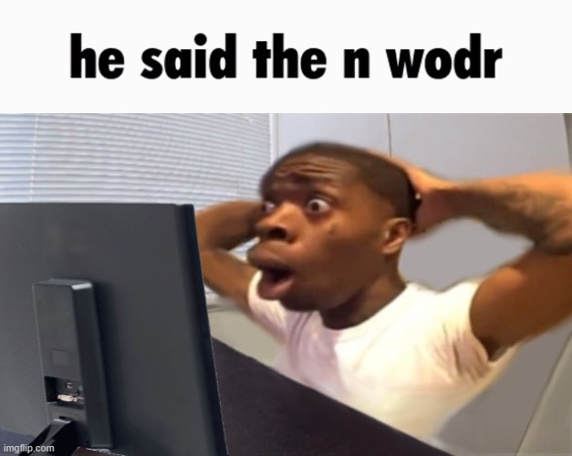 He said the n wodr | image tagged in he said the n wodr | made w/ Imgflip meme maker
