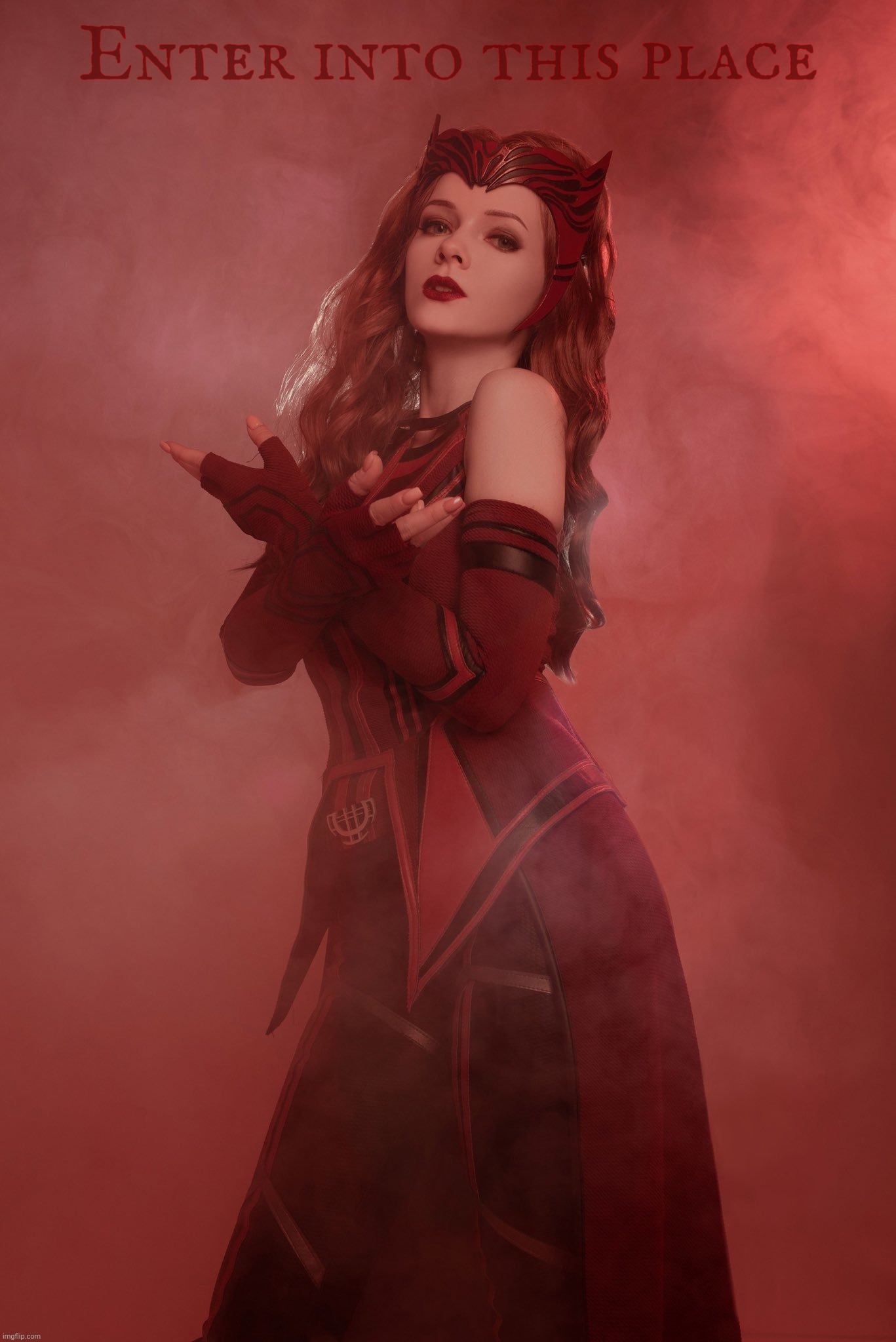 Scarlet witch - wanda Maximoff - by Eveninkbyeveninkcosplay | Enter into this place | image tagged in evenink,eveninkcosplay,scarlet witch,wanda maximoff,cosplay,cosplay sexy | made w/ Imgflip meme maker