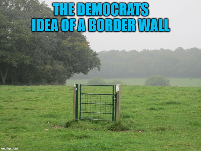 Too big maybe? | THE DEMOCRATS IDEA OF A BORDER WALL | image tagged in memes,democrats,border wall,wall,open borders | made w/ Imgflip meme maker