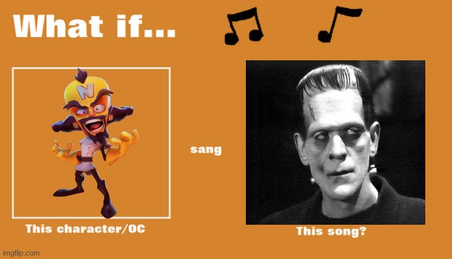 if dr cortex sung monster mash | image tagged in what if this character - or oc sang this song,halloween,crash bandicoot,activision,playstation | made w/ Imgflip meme maker