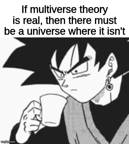 Shit. Did I find a paradox? | If multiverse theory is real, then there must be a universe where it isn't | made w/ Imgflip meme maker