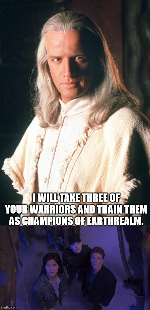 Raiden is taking cues from Paul Atreides | I WILL TAKE THREE OF YOUR WARRIORS AND TRAIN THEM AS CHAMPIONS OF EARTHREALM. | image tagged in mortal kombat 1995,dune | made w/ Imgflip meme maker