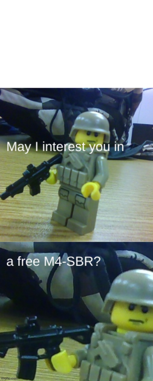 Free M4-SBR Template | image tagged in free m4-sbr template | made w/ Imgflip meme maker