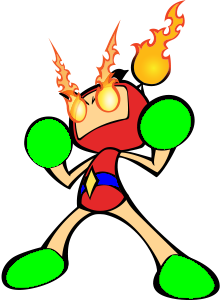 High Quality Classic Red Bomber in Super Bomberman R Style 4 (SBR) Blank Meme Template