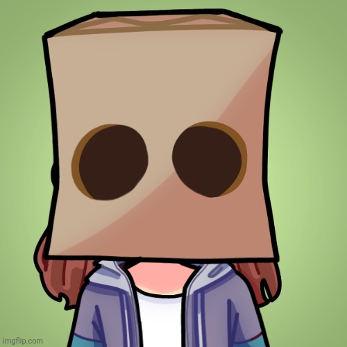 This is Paper Bag Girl, she runs a homework mill for people who are too lazy to do homework to buy essays and such | made w/ Imgflip meme maker