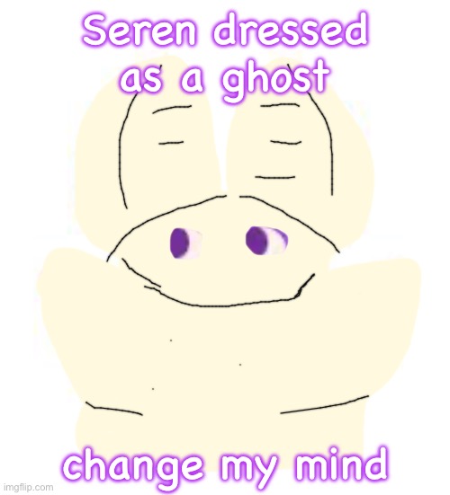 december | Seren dressed as a ghost; change my mind | image tagged in december,christmas,abadas | made w/ Imgflip meme maker