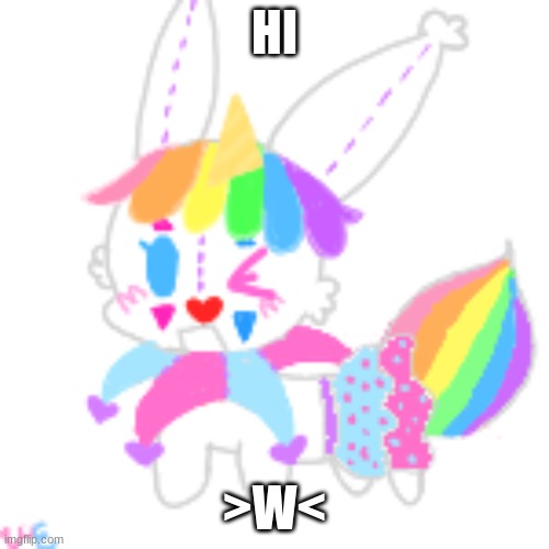 >w< | HI; >W< | image tagged in holloween custume chibi uni | made w/ Imgflip meme maker