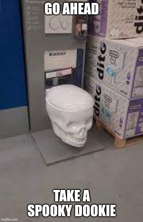 shit head | GO AHEAD; TAKE A SPOOKY DOOKIE | image tagged in shit head | made w/ Imgflip meme maker