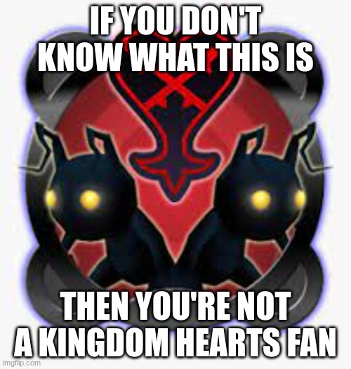 Kingdom Hearts meme | IF YOU DON'T KNOW WHAT THIS IS; THEN YOU'RE NOT A KINGDOM HEARTS FAN | image tagged in kingdom hearts | made w/ Imgflip meme maker