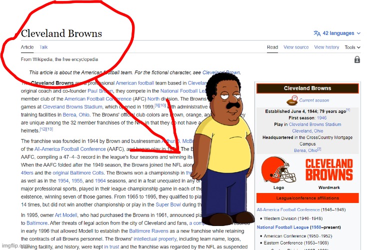GUYS IS THIS A REFERENCE TO..... | image tagged in funny,family guy,reference,cleveland browns,cleveland,mustache | made w/ Imgflip meme maker