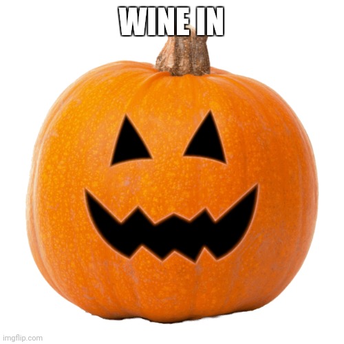 Halloween Pumpkin | WINE IN | image tagged in halloween pumpkin | made w/ Imgflip meme maker