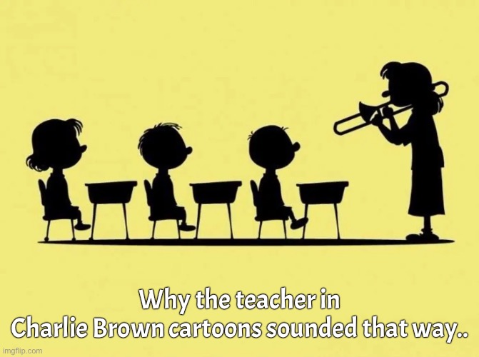 Why the teacher in
Charlie Brown cartoons sounded that way.. | image tagged in charlie brown | made w/ Imgflip meme maker