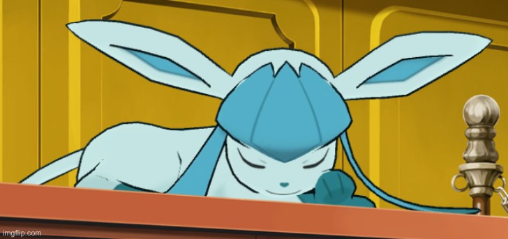 I sleep | image tagged in sleeping glaceon | made w/ Imgflip meme maker