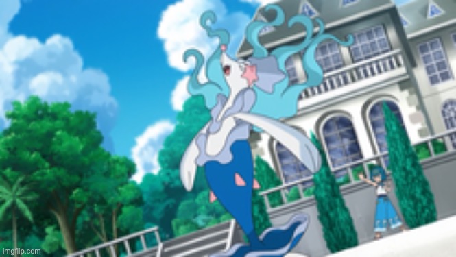Hi chat | image tagged in primarina inhaling | made w/ Imgflip meme maker