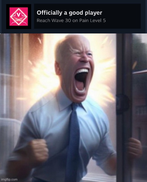 5 out of 7 pain levels completed in SpiderHeck | image tagged in biden lets go | made w/ Imgflip meme maker
