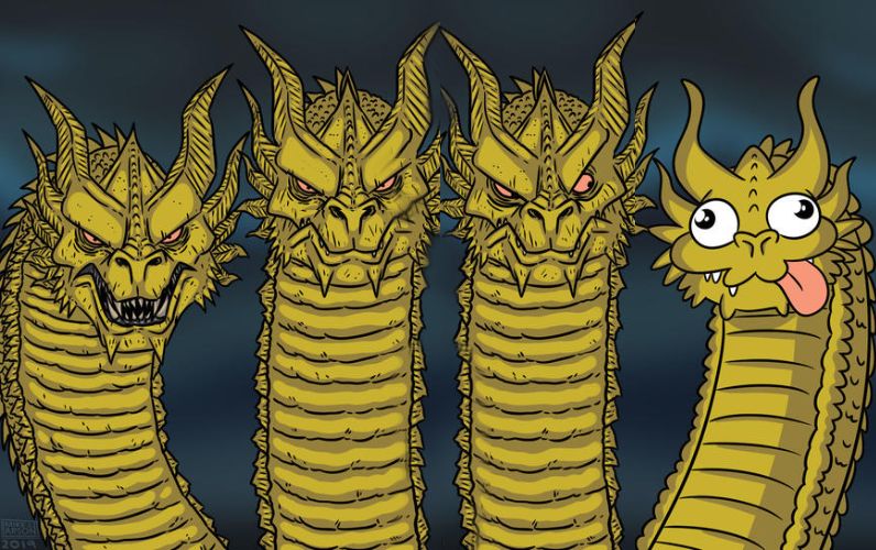 High Quality 4 dragons Blank Meme Template